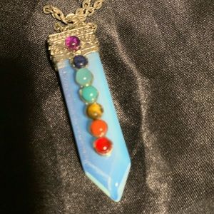 New! Opal Point Crystal Chakra Necklace